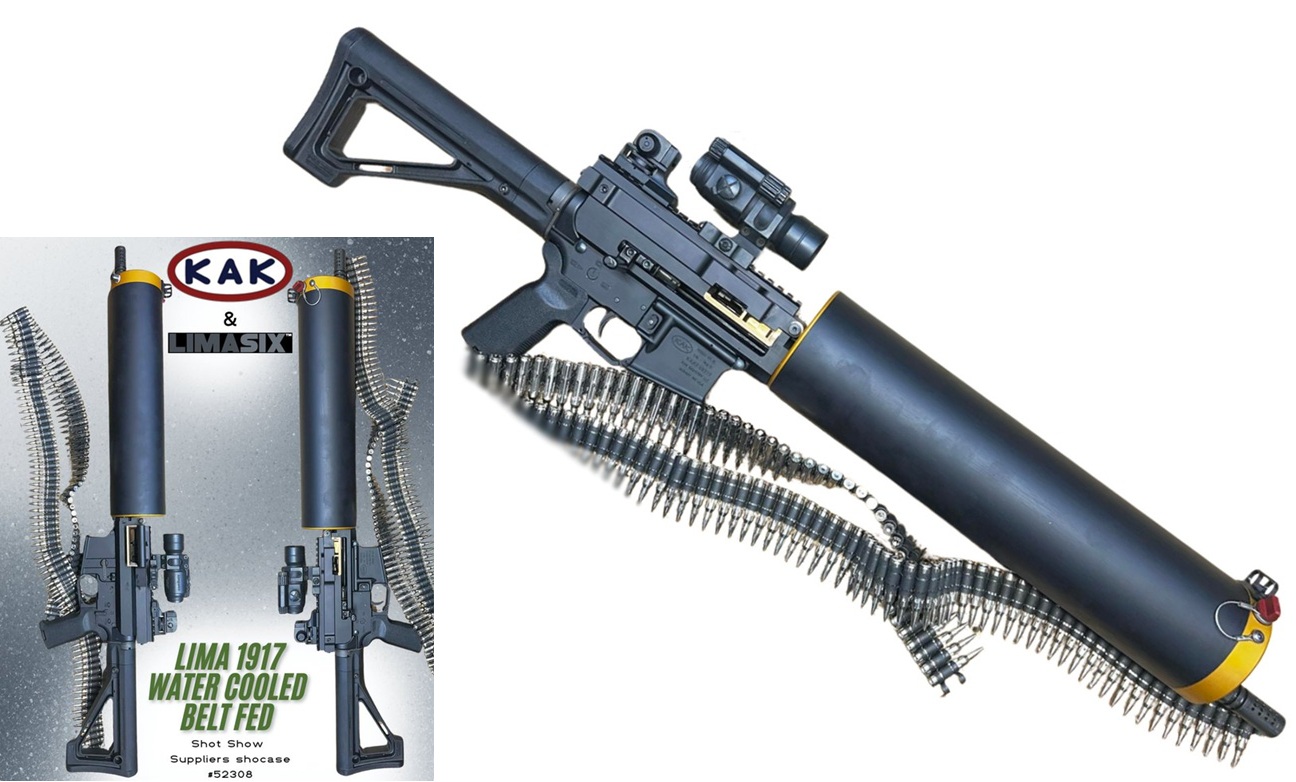 Lima 1917: hevederes adagolású, vízhűtéses AR-15 upper