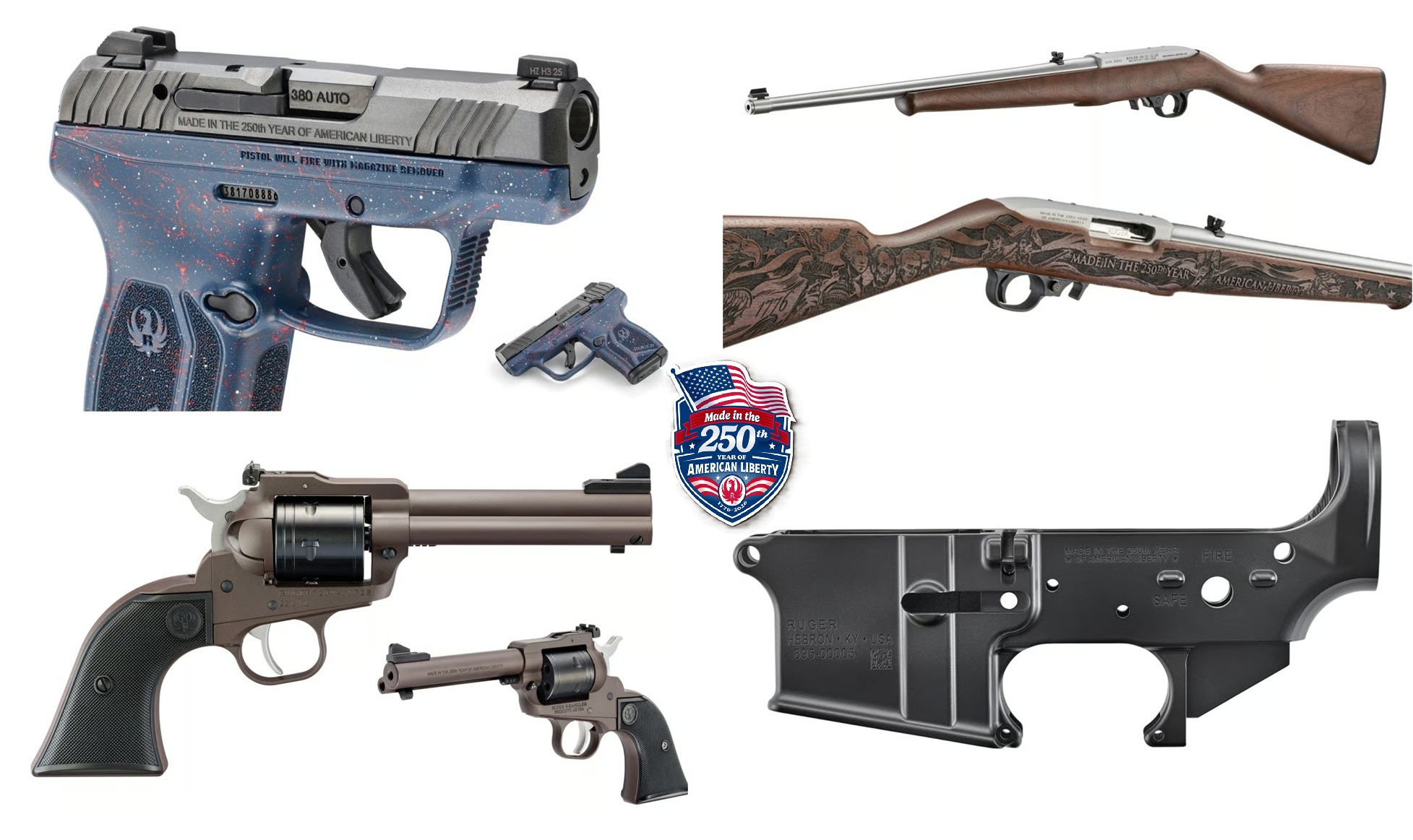 Az USA 250. évében készülő Ruger emlékmodellek